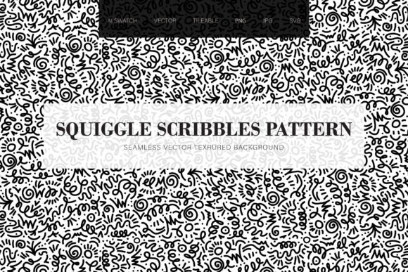 90s Squiggle Scribble Seamless Pattern Graphics Review