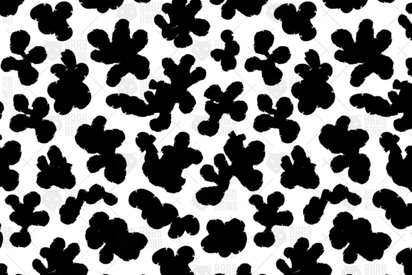 Black Blobs Grunge Seamless Pattern Graphics Review