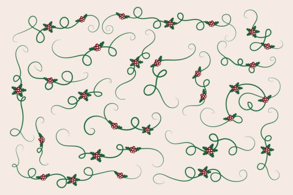 Christmas Lines Separator Text Dividers Graphics