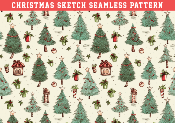 Christmas Sketch Seamless Graphics & Patterns Review