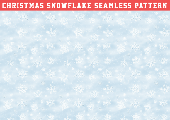 Christmas Snowflake Seamless Pattern: Graphics & Patterns