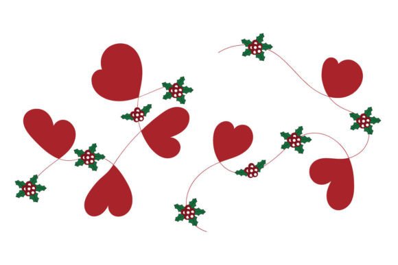 Christmas Together Hearts Graphics & Decorative Elements