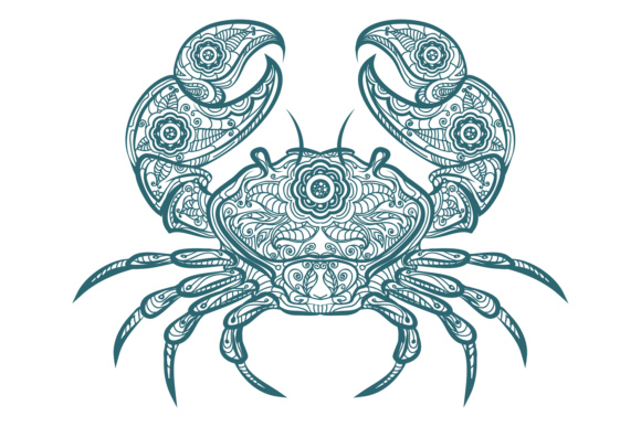 Crab with Zentangle Ornament Graphics & Crafts Review