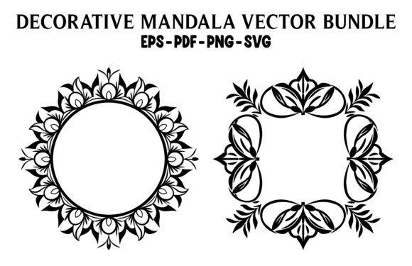 Decorative Mandala Vector SVG Set Free for Crafts