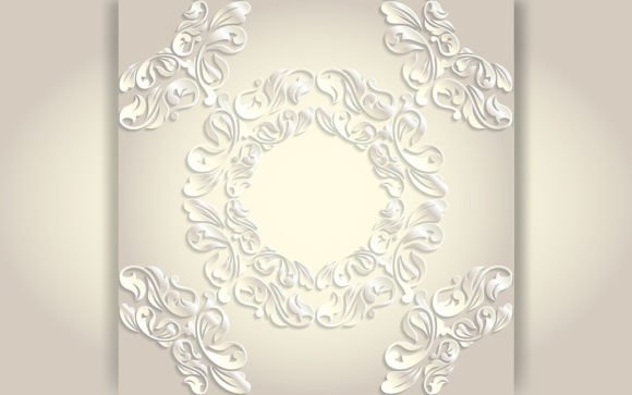 Decorative Paper Cut Floral Background Graphics