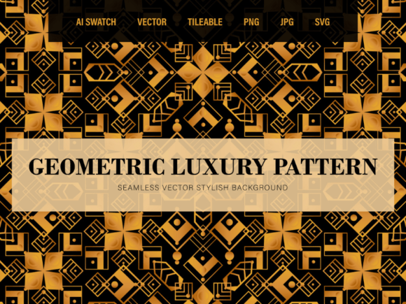 Gold Geometric Seamless Pattern: Graphics & Patterns Review