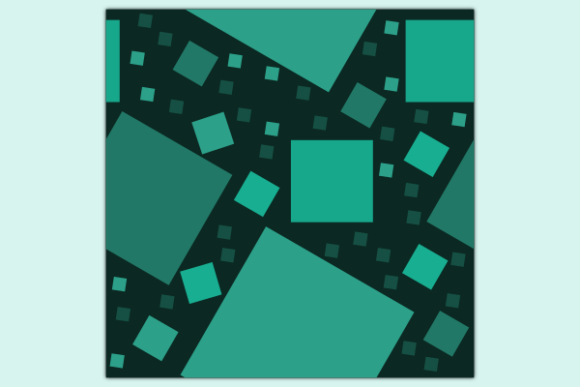 Green Rectangles Dark Seamless Pattern: Graphics & Patterns