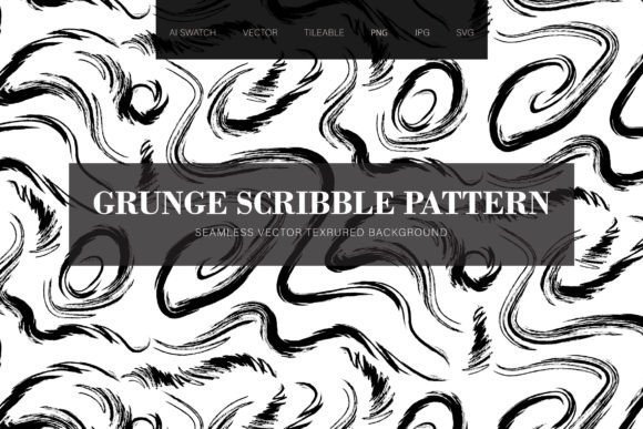 Grunge Scribbles Seamless Pattern: Graphics & Patterns Review
