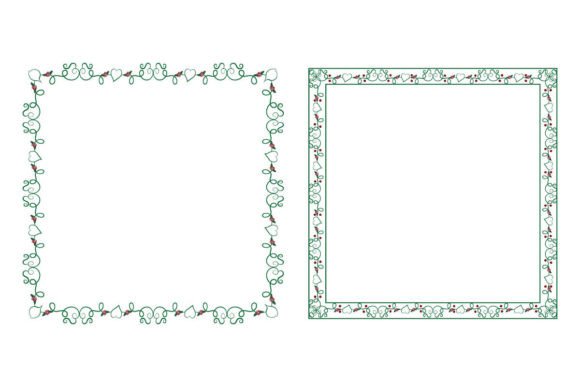 Ornament Christmas Square Border Frame Review