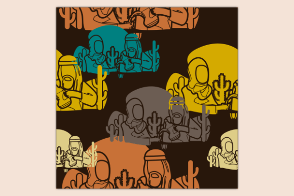 Pour Arab Coffee for Wife Dark Pattern Graphics
