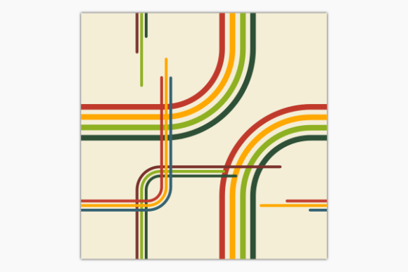 Retro Bent Stripes Soft Seamless Pattern Graphics