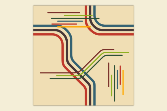 Retro Rainbow Line Soft Seamless Pattern Graphics