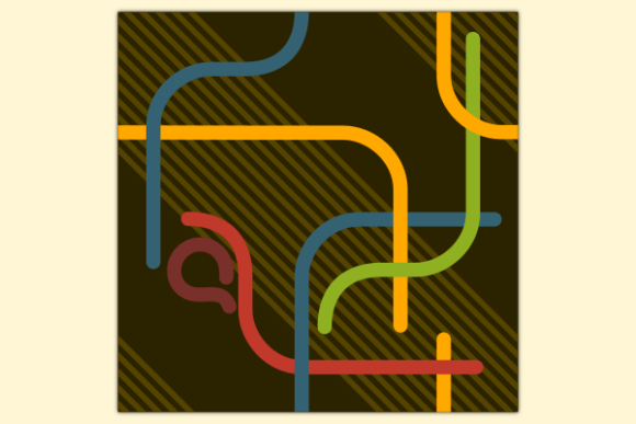 Retro Stripes Dark Seamless Pattern Graphics