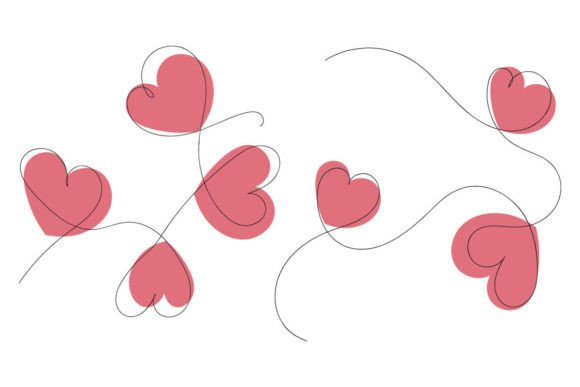 Thin Continuous One Line Hearts Vector Graphics Review