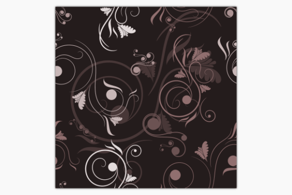 Vintage Floral Swirl Dark Pattern: Graphics & Patterns Review